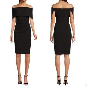 NWOT VINCE CAMUTO Popover Off Shoulder ruched Knee length dress size 4